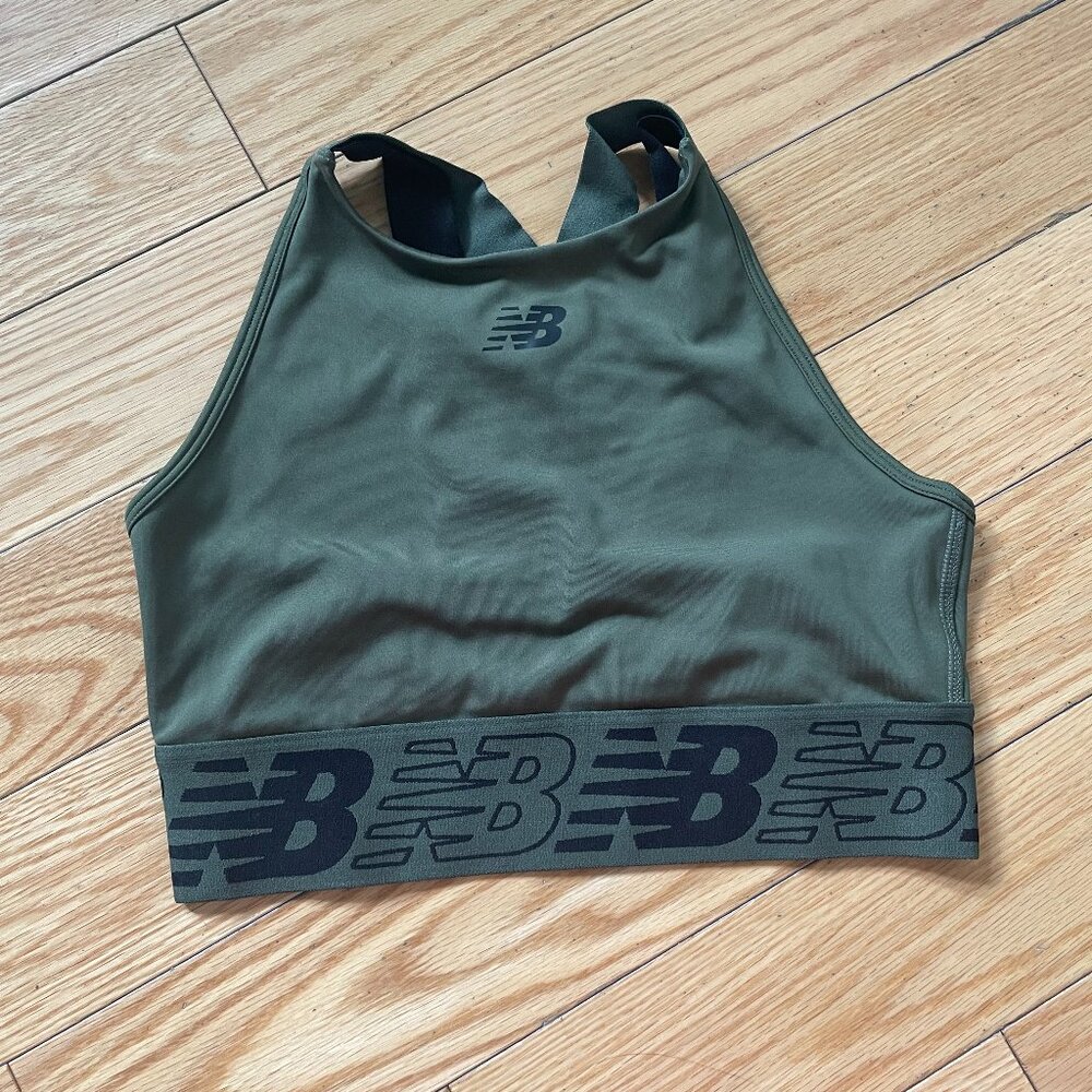 new balance high neck sports bra